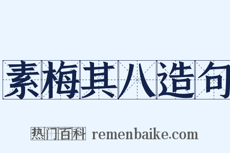 素梅其八造句是什么意思的图片